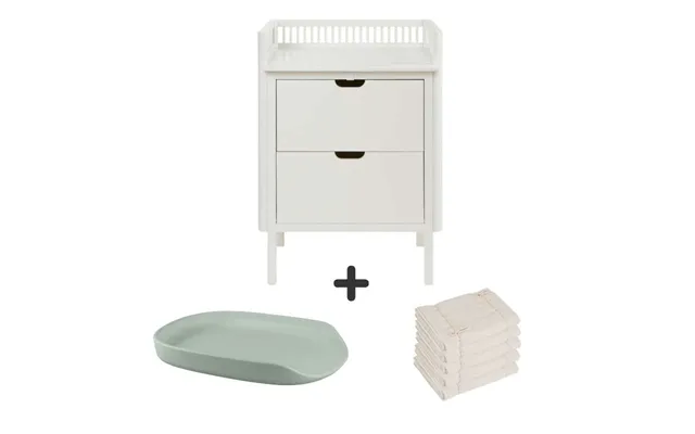 Sebra Puslebordet M. Skuffer - Classic White