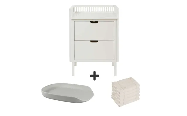 Sebra Puslebordet M. Skuffer - Classic White