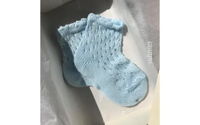 Condor Babysokker M Hulmønster Baby Lyseblå - 3-6 Mdr