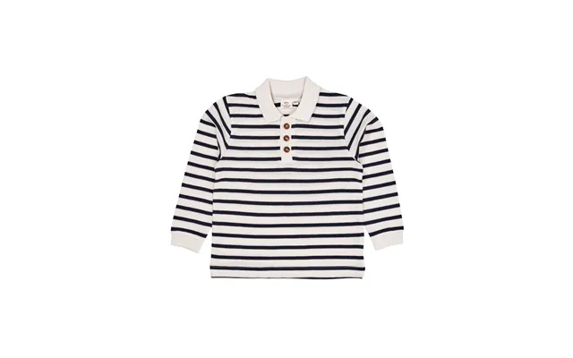 Copenhagen Colors Polo Med Striber - Cream Navy Stripe