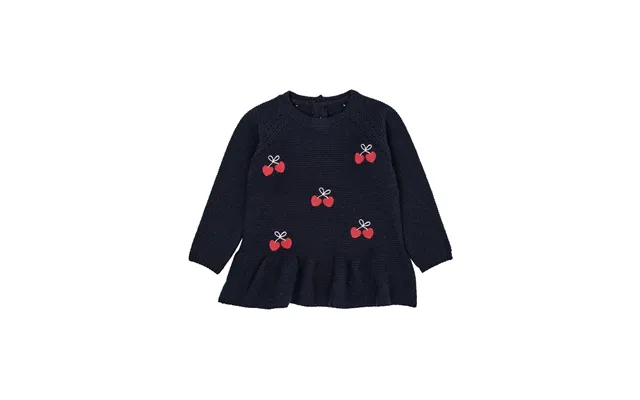 Copenhagen Colors Strik Bluse Med Flæse Og Sløjfer - Navy