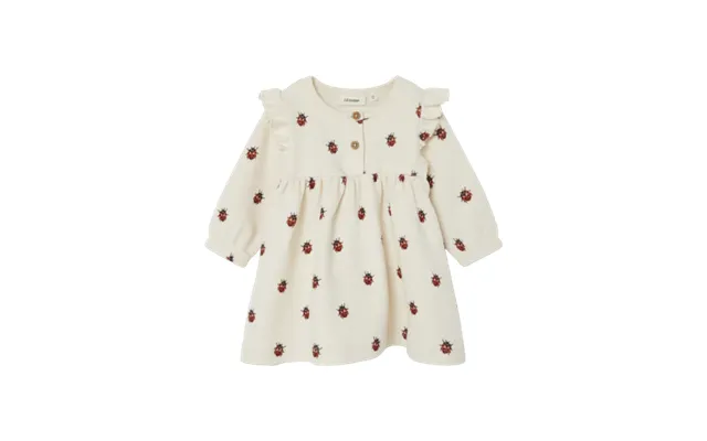 Lil Atelier Ronja Sweat Dress Med Mariehøne - Whitecap Gray