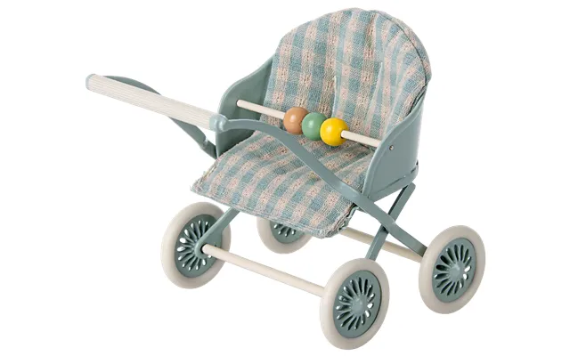 Maileg Klapvogn Baby Mus - Blå