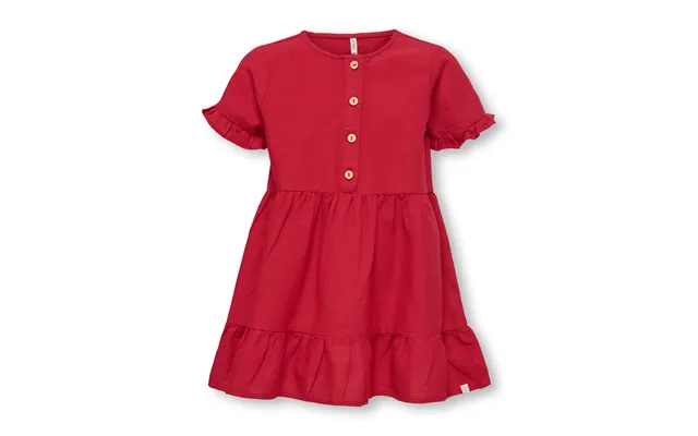 Only Mini Annabell Linen Dress - Equestrian Red