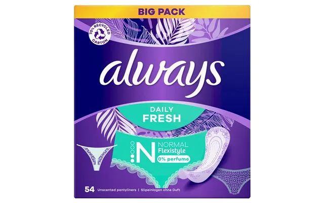 Always Daily Fresh Normal Flexistyle 0% Perfume 54 Stk