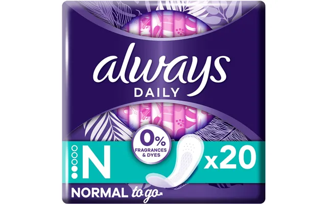 Always Daily Fresh Normal Wrapped Panty Liners 0% Fragrance
