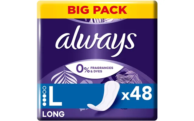 Always Daily Protect Long Panty Liners 0 % Fragrances & Dyes