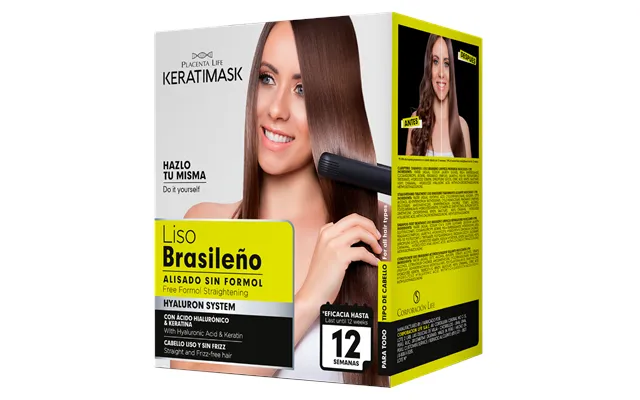 Be Natural Plife Keratimask Kit Liso Brasileño Kit Retail 24