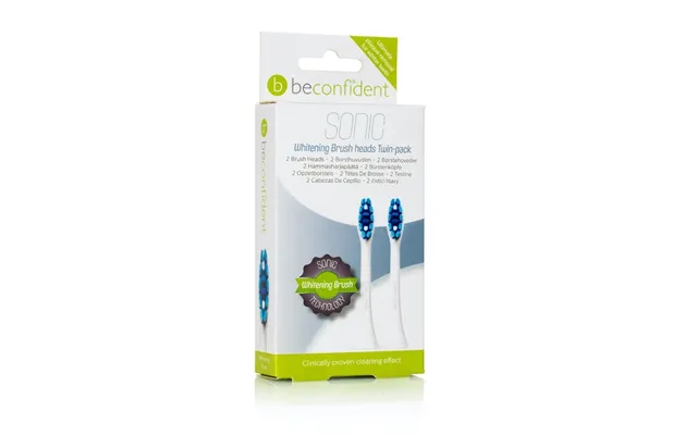 Beconfident Sonic Toothbrush Heads 2-pack Whitening White