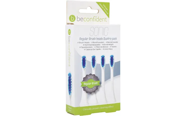 Beconfident Twin Pack Beconfident Sonic Tootbrush Heads. White