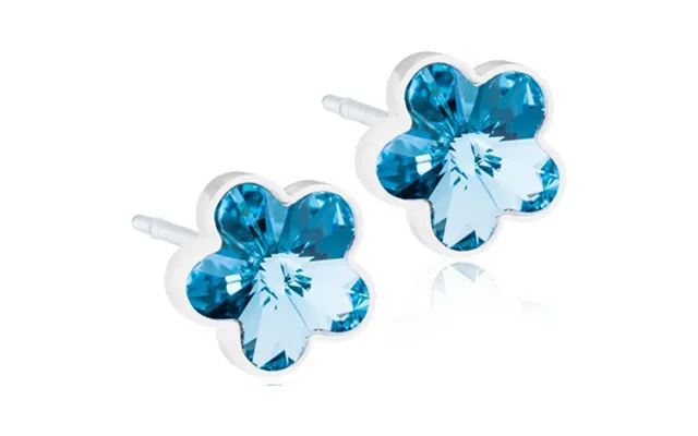 Blomdahl Medical Plastic Flower 6mm Aquamar