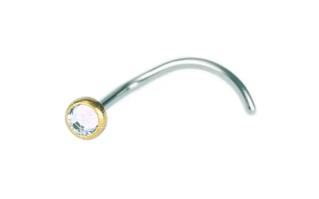 Blomdahl Næsesmykke Titan Crystal Gold 3mm