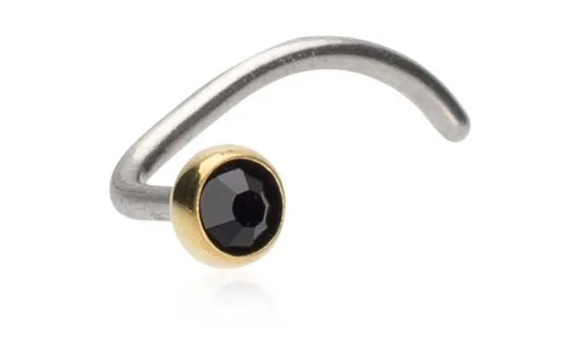Blomdahl Silver Titanium Bezel 3 Mm Black