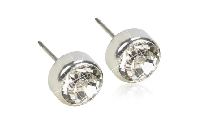 Blomdahl Silver Titanium Crystal Bezel 4mm 4 Mm