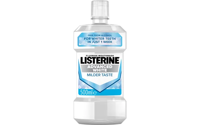 Listerine Milder Taste Mouthwash Advanced White 500 Ml