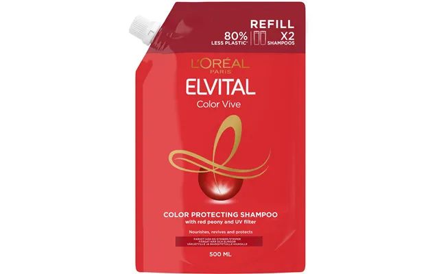 Loreal Paris Elvital Color Vive Shampoo Refill Pouch 500 Ml