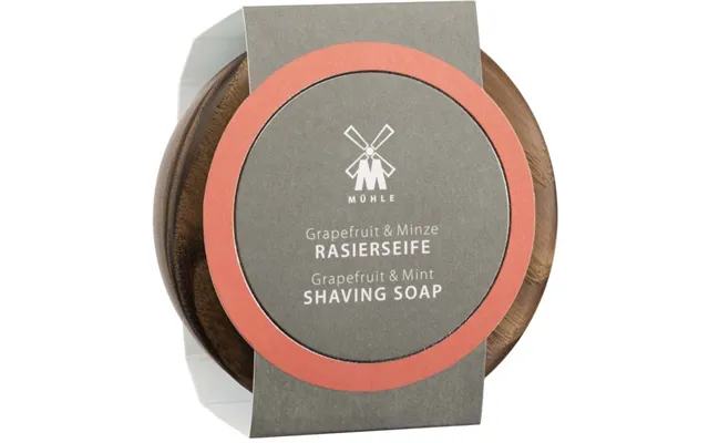 Mühle Grapefruit And Mint Wooden Bowl With Shaving Soap 65 G