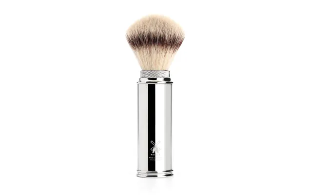 Mühle Syntetisk Rejsebarberkost Chrome Silvertip