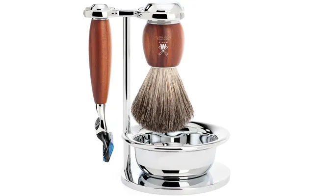 Mühle Vivo Shaving Set Plum Wood Pure Badger Fusion