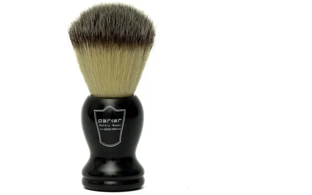 Parker Shaving Black Handle Synthetic Bristle Shave Brush