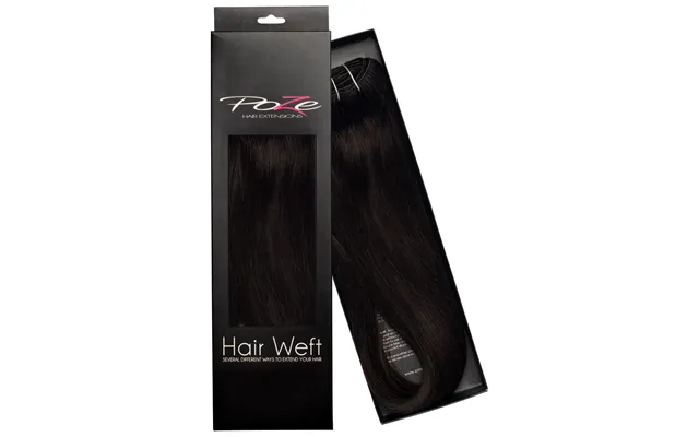 Poze Hairextensions Poze Hårträns Äkta 1b Midnight Brown 50cm