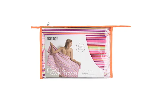 Smart Beach Towel Pink Stripes