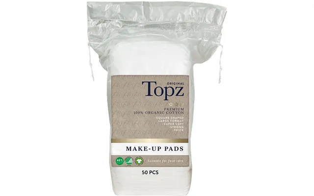 Topz Premium Square Make-up Pads 50 Pcs