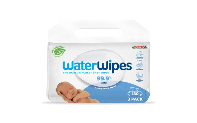 Water Wipes Biodegradable Babywipes 180 Stk