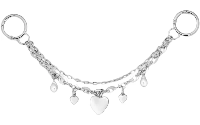 Chain W. Pearly Heart Bag Charm