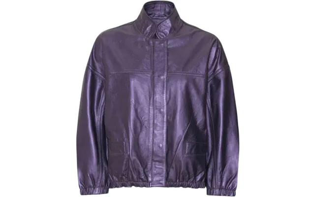 Duluth Disco 100% Leather Jacket Purple