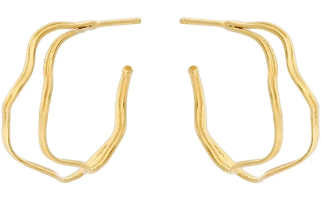 Small Double Wave Hoops Size 23 Mm
