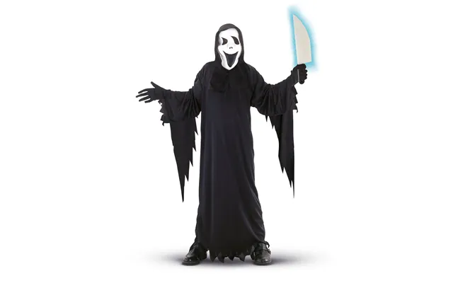 Sort Spøgelse Med Hvid Maske Str. 120
