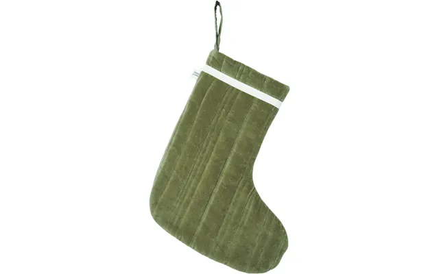 Vari Quilted Christmas Stocking Velvet - Khaki