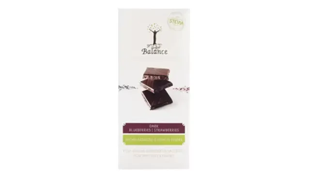 Balance Stevia Chokolade Mørk Blåbær Jordbær - 85 G