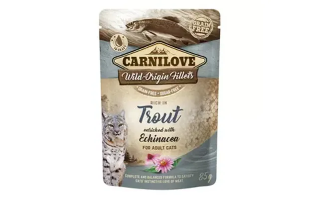 Carnilove Cat Pouch Vådfoder M. Ørred & Echinacea - 85 G.