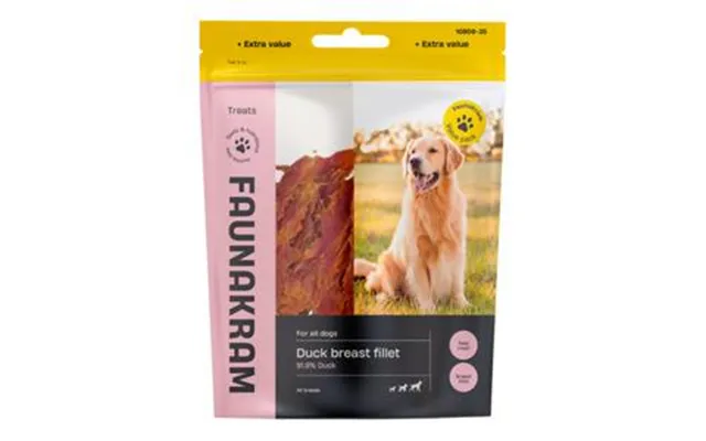 Faunakram Hundesnack M. Andebrystfilet, Valuepack - 300 G.