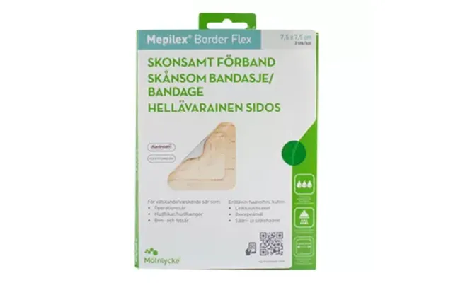 Mepilex Border Flex 7,5 X 7,5 Cm. - 3 Stk.