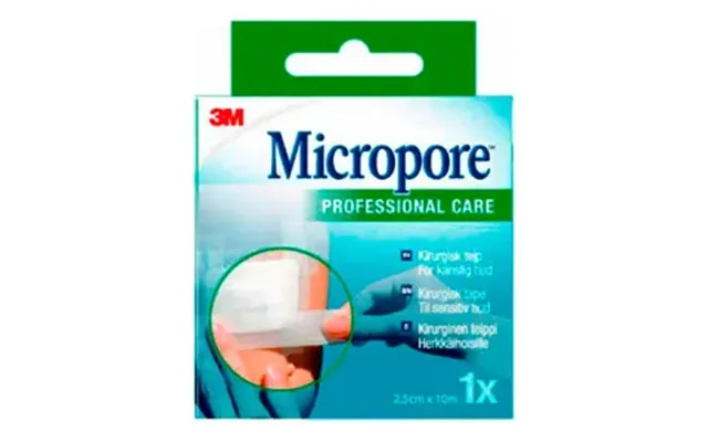 Micropore 3m Kirurgisk Tape 2,5cm X 10m - Hvid