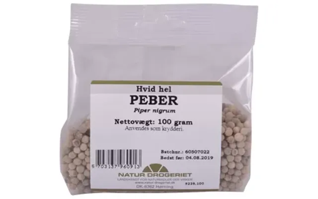 Natur-drogeriet Peber Hvid Hel - 100 G