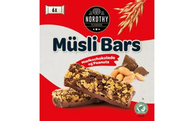 Nordthy Müsli Bar Jordnødder & Mælkechokolade - 150 G