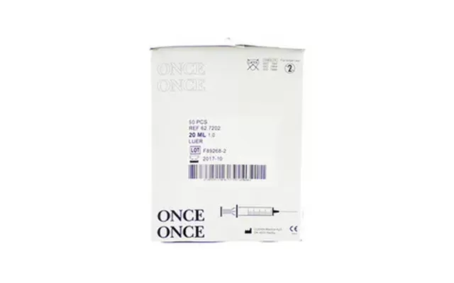 Once Sprøjte Luer 20 Ml - 50 Stk.