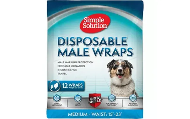 Simple Solution Mavebånd Til Hanhunde, Engangs Str. M - 12 Stk