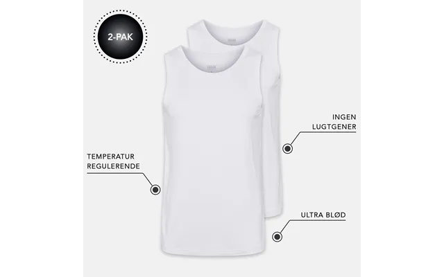 Iq Underwear 2-pack Bambus Undertrøje M Strop White 2x-large