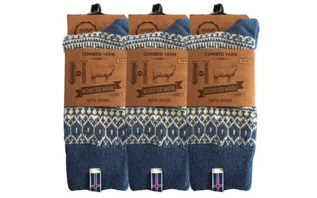 Wool Of Scandinavia 3-pak Islandske Ragsokker 35-38