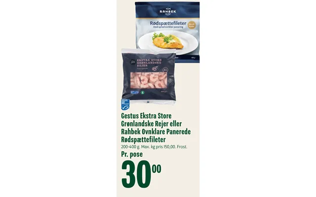 Gesture additional great greenlandic shrimp or rahbek ovnklare breaded plaice product image