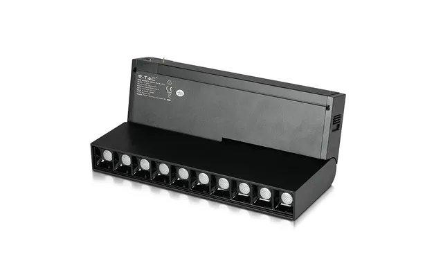 10*2w Led Magnetisk Gimbal Lineært Spotlys 4000k-sort Ip20 24v - Kulør Neutral