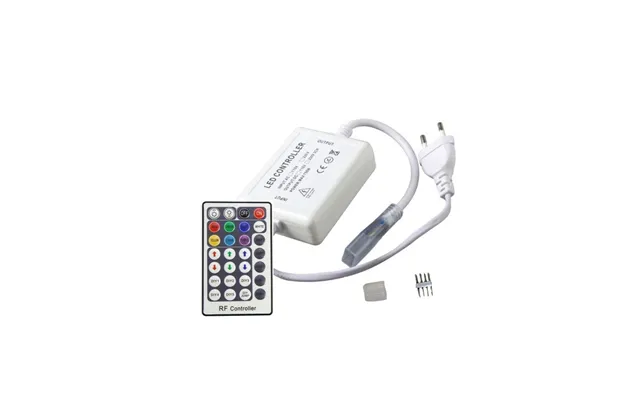 Rgb 8x16 Neon Flex Kontroller Med Fjernbetjening - Inkl. Endeprop, 230v, Memory Funktion, Radiostyret, 