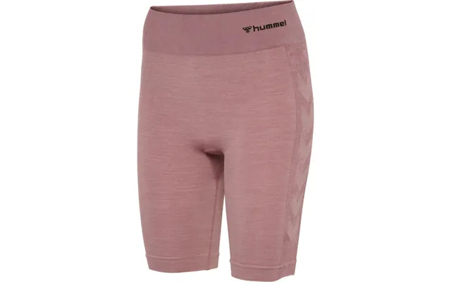 Hummel Clea Seamless Cycling Shorts Woodrose Rose Taupe Melange - Træningstøj Til Kvinder
