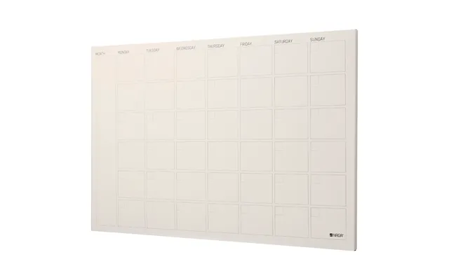 Magnetisk Stål Månedstavle 90 X 60 Cm. Beige Engelsk