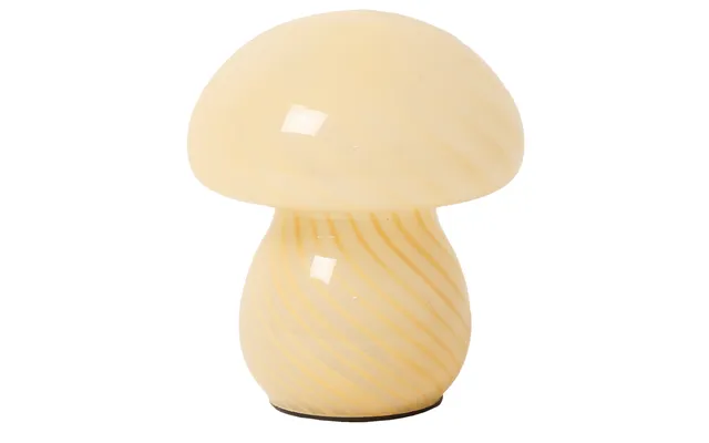 Mushroom Lampe I Glas - Lysegul